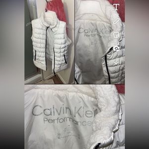 White puffer vest